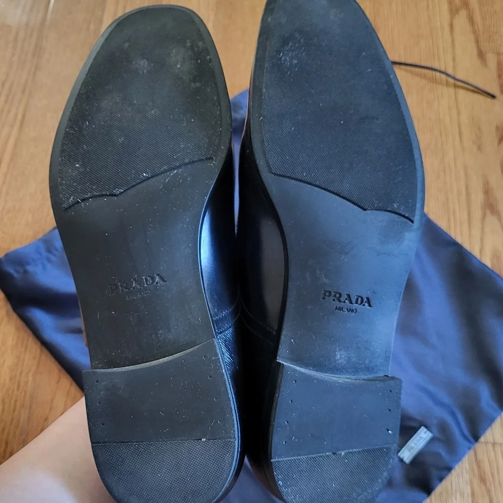 Prada Men's Black Leather Shoes